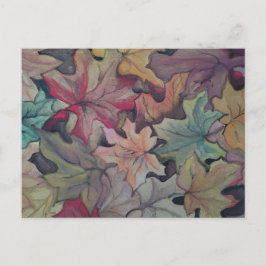 Höstbladstäckning Vykort