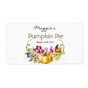 Höstblomma Bumpkin Baking Labels Fraktsedel