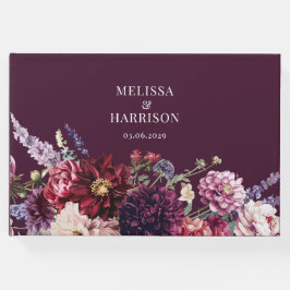 Höstblomma Dahliat Mörkt Gästböcker