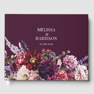 Höstblomma Dahliat Mörkt Gästböcker
