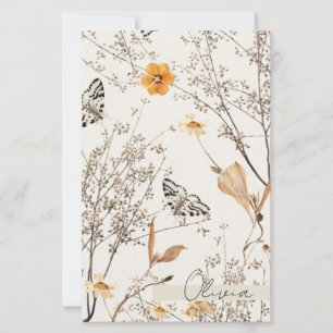 Höstblomma Fjäril Pappersark