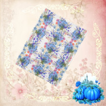 Höstblomma Pastel Blue Botanical Blommigt