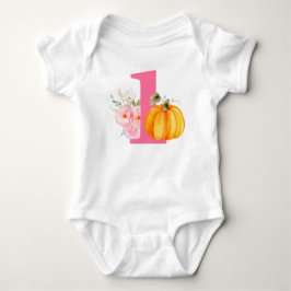 Höstblomma Pumpa Baby Flickas 1-årsdag ONE T Shirt