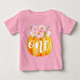 Höstblomma Pumpa Babyflicka 1-årsdag ONE T Shirt