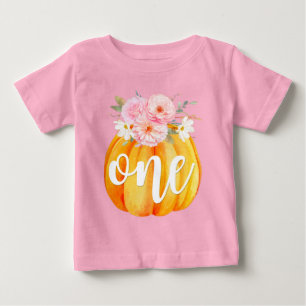 Höstblomma Pumpa Babyflicka 1-årsdag ONE T Shirt