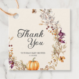 Höstblomma Pumpa Boho Baby Shower Gåvor Etiketter