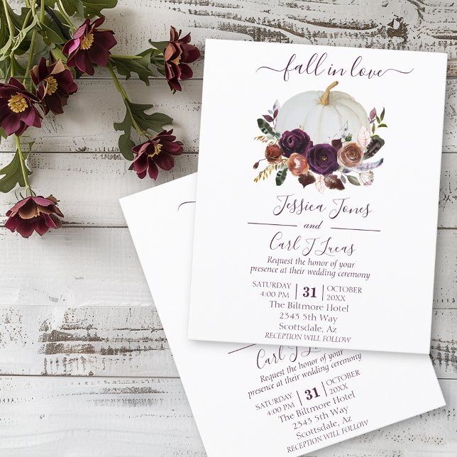 Höstblomma Pumpa Boho Bröllop Höst (Skapare uppladdad)