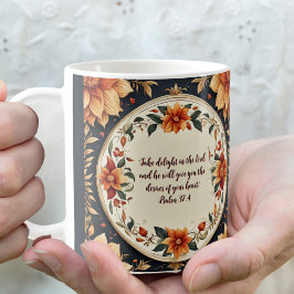 Höstblomma Ram Anpassningsbar Vers Kaffemugg