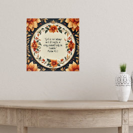 Höstblomma Ram Bibelverser Poster