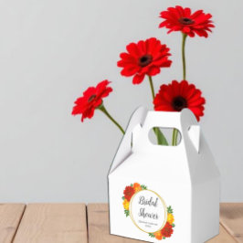 Höstblommig bröllopsfest presentaskar