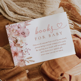 Höstblommig pumpa baby shower-böcker för bebisar tilläggskort