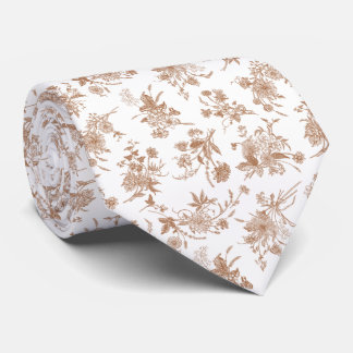 Höstblommig Toile-mönster Slips