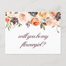 höstblommig vill du vara min blomsterflicka kort