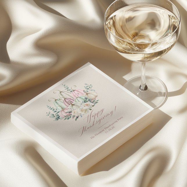 HöstBlommigt Pumpkin-Thanksgiving Pappersservett (Skapare uppladdad)