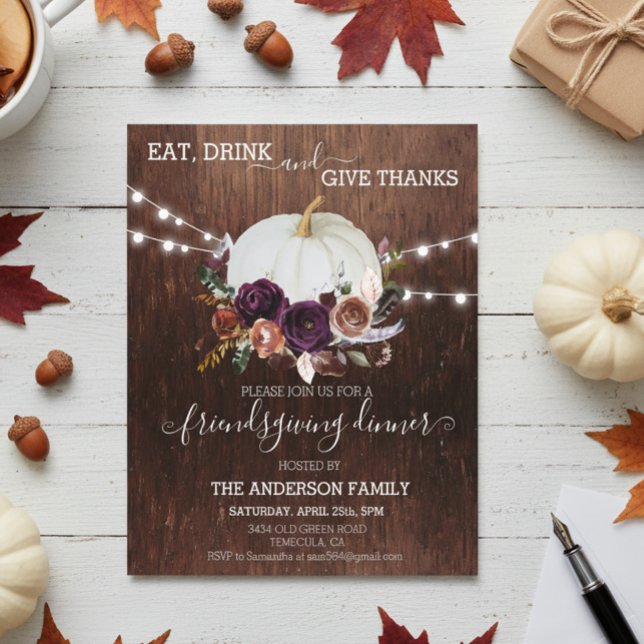 HöstBlommigt Pumpkin Thanksgiving Rustic Ljus (Skapare uppladdad)