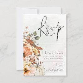 HöstBlommigtar Pumpkin Watercolor QR-kod OSA Kort