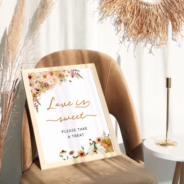 HöstBlommigten Pumpkin Möhippa Kärlek är Sweet Poster (Skapare uppladdad)