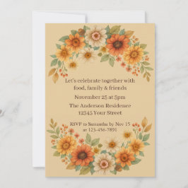 HöstBlommigtens andetag - Thanksgiving på Elegante Inbjudningar