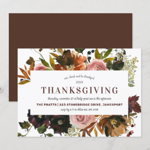 HöstBlommigtens Thanksgiving - middag Inbjudningar