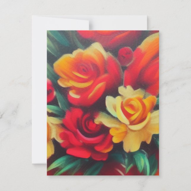 Höstblommor Anteckningskort (Framsida)