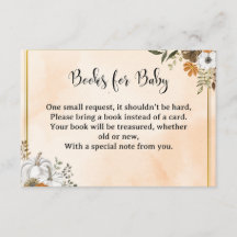 Höstblommor ”Böcker för bebis” -kort – Persika