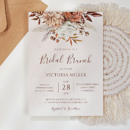 Höstblommor Boho Höstfärger Bröllopsbrunch Inbjudningar