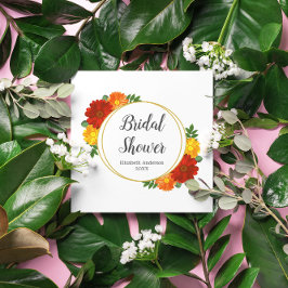 Höstblommor Bröllopsdusch Pappersservett
