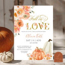 Höstblommor Fall in Love Bröllopsdusch