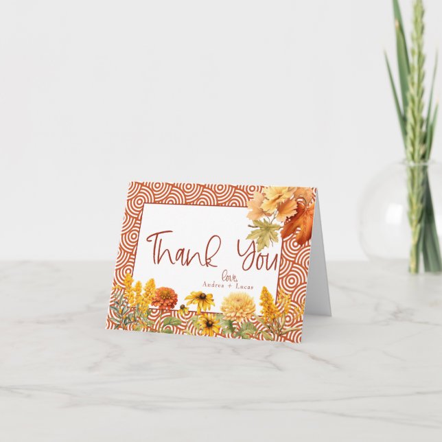 Höstblommor | Fall Tack Kort (Framsida)