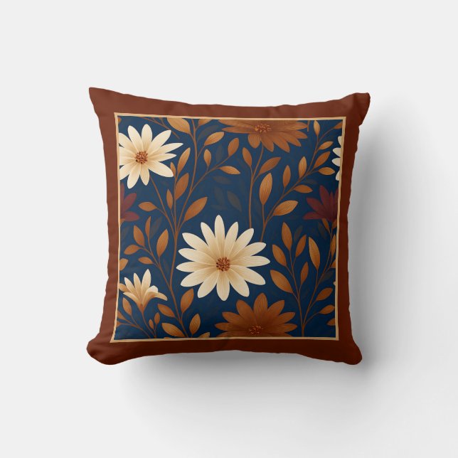 Höstblommor Farmhouse Boho – Elegant  Kudde (Framsida)