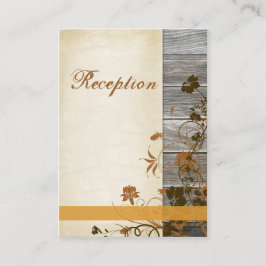 Höstblommor, FAUX Wood Enclosure Card 2 Tilläggskort