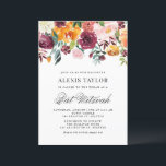 Höstblommor för vattenfärg - Bat mitzvah Inbjudningar<br><div class="desc">Familjen Inbjudan och vänner till ditt evenemang med den här anpassadet blommigt bat mitzvah inbjudan. Den har vattenfärgsblommor och en passande bakgrund. Den sänkta blommigtens bat mitzvah inbjudan kommer att vara perfekt för höst- eller höstevenemang. Anpassa genom att lägga till information. Matchande objekt är tillgängliga.</div>