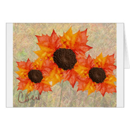 Höstblommor Hälsningskort
