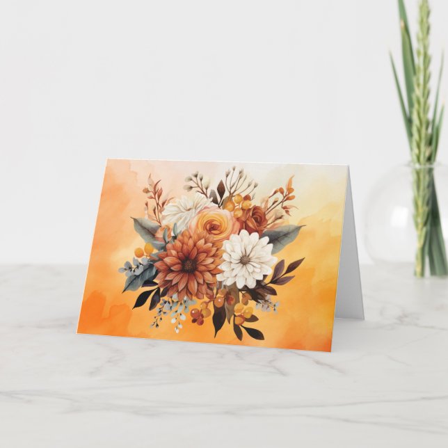 Höstblommor Helgkort (Framsida)