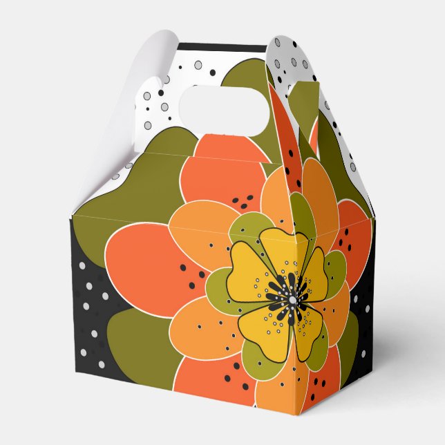 Höstblommor, höst, blomma, illustrationsglas presentaskar (Framsidan Sidan)