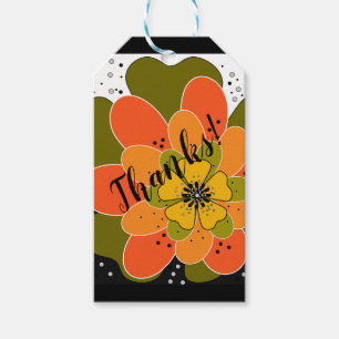 Höstblommor, höst, blomma, illustrationsglas presentetikett