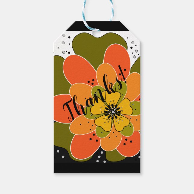 Höstblommor, höst, blomma, illustrationsglas presentetikett (Framsidan)
