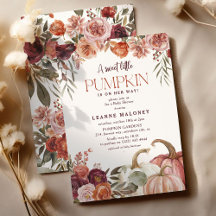 Höstblommor "lite pumpa" Baby Shower
