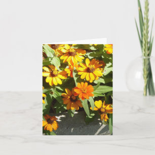 Höstblommor noterar kortet kort