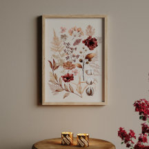 Höstblommor och fallande Löv