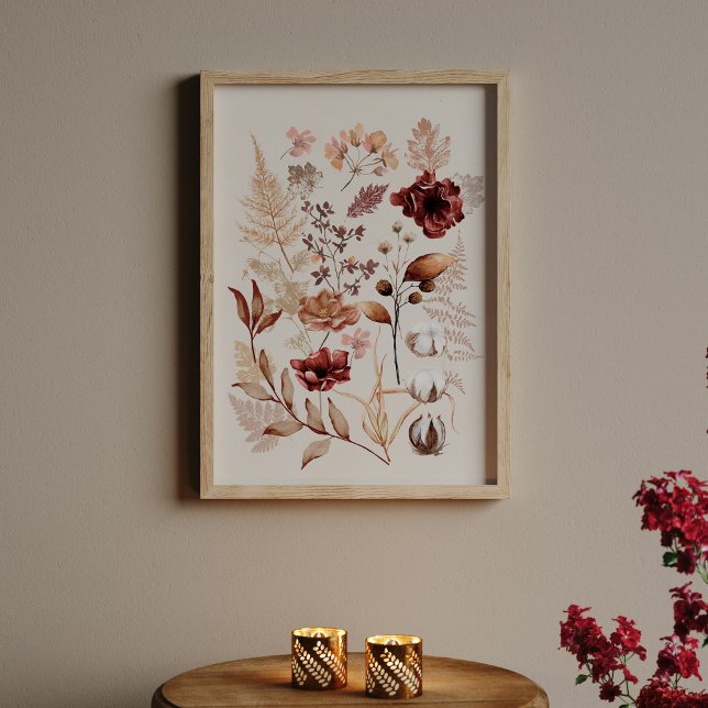 Höstblommor och fallande Löv Poster (Skapare uppladdad)