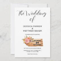 Höstblommor och trä Bröllop