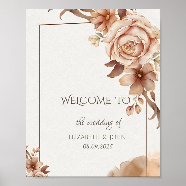 Höstblommor Ram Poster (Framsidan)