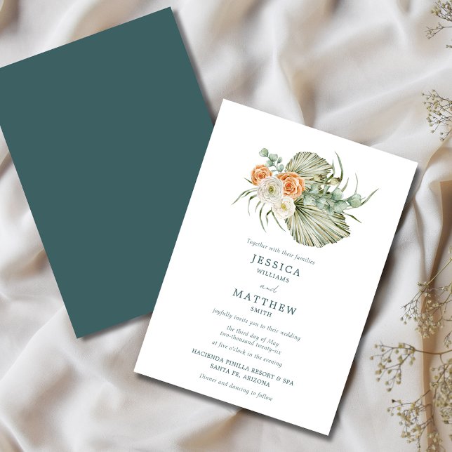 Höstblommor Rustikalt Utomhusbröllop Inbjudningar (Fall Flowers Rustic Outdoor Wedding Invitation)
