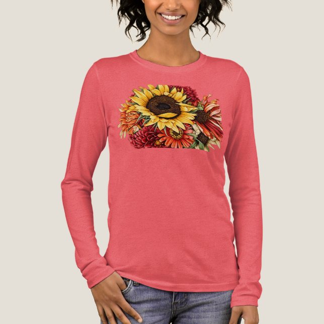 Höstblommor T Shirt (Framsida)