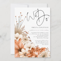 Höstblommor Vi Gör Script QR-kod Bröllop