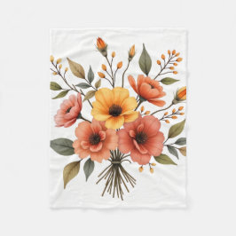 Höstblomsbukett mysig filt