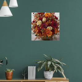 Höstblomsterarrangemang Poster