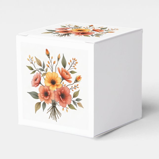 Höstblomsterbukett Favorit låda Presentaskar (Framsidan Sidan)