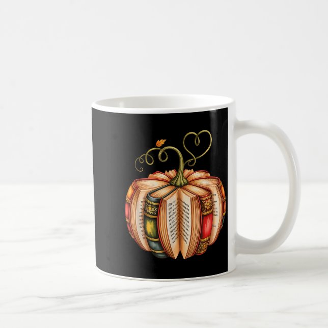 Höstbok Pumpa Höst Bibliotekarier Bokälskare Lärar Kaffemugg (Höger)